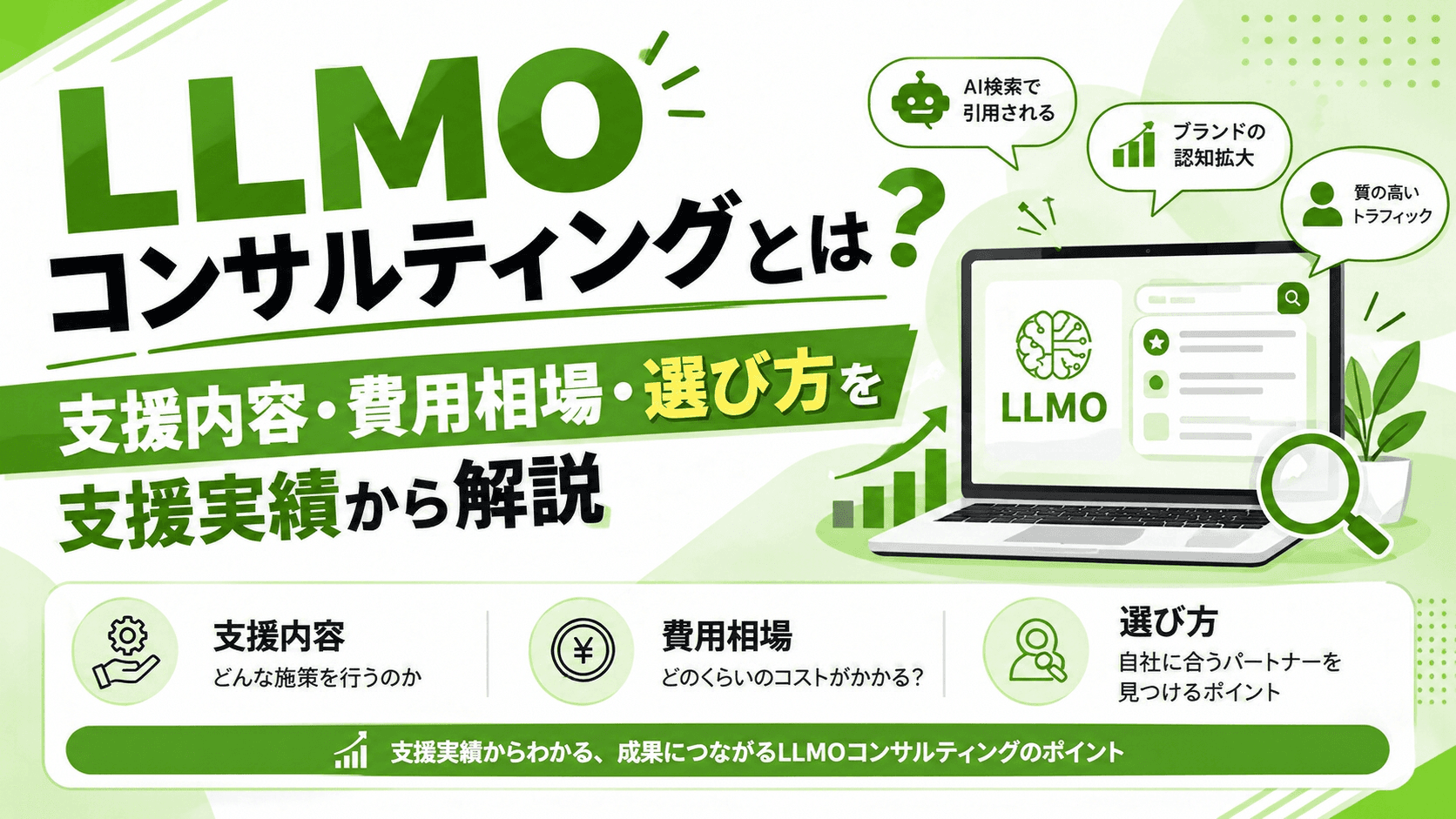 LLMOコンサルティングとは?支援内容・費用相場・選び方を支援実績から解説【2026年版】